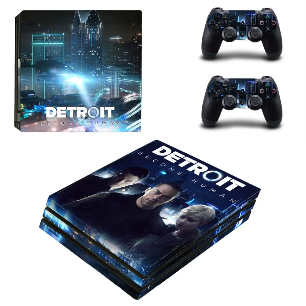 Play station 4 PRO наклейки для Playstation 4 PS4 Pro консоли контроллера из винила и кожи самоклеящаяся пленка крышка Detroit стать человека