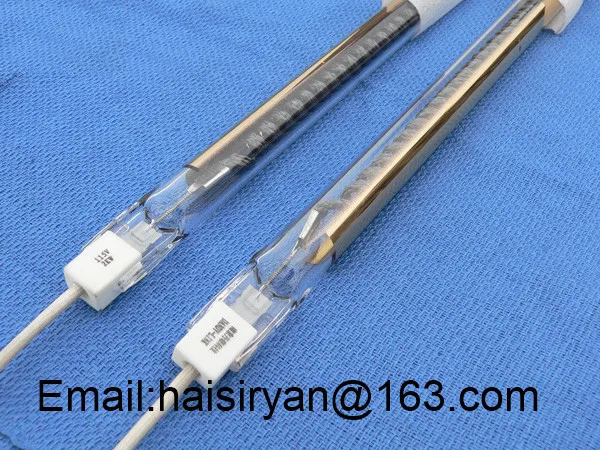 

sk15 customized gold layer 500w far infrared Single tube Electric heat lamp halogen IR quartz glass heater
