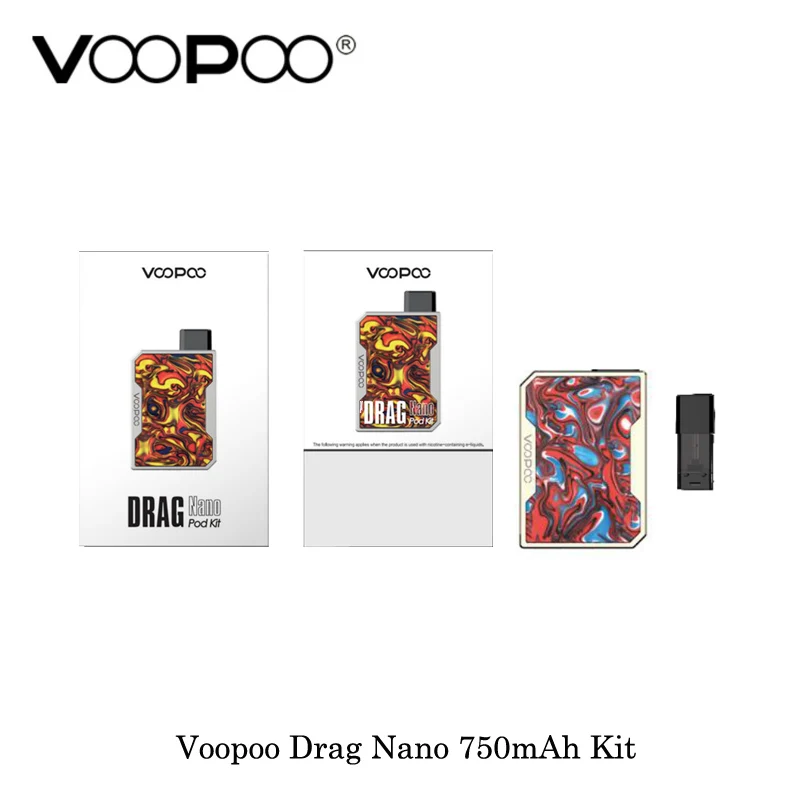 Электронная сигарета Voopoo Drag Nano 750 мАч все в одном Vape стартовый набор компактный
