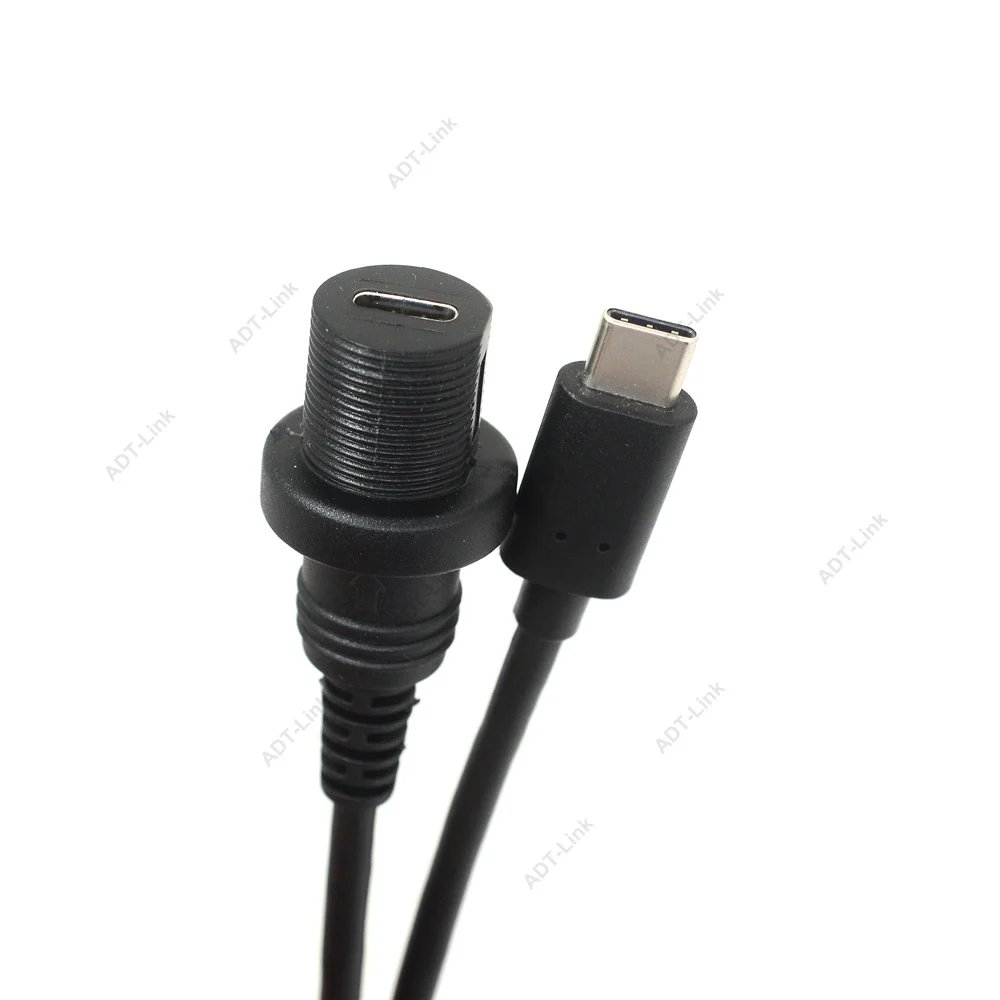 Панельный Соединитель с разъемом USB 3 1 типа C водонепроницаемый кабель IP67 Папа