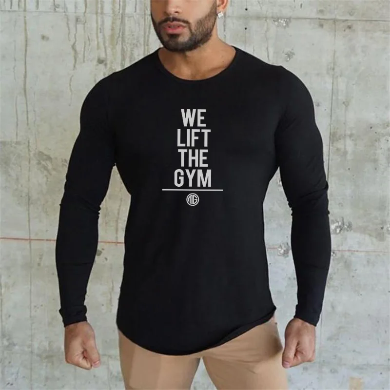 Muscleguys новая фитнес-футболка с длинным рукавом для мужчин брендовая одежда