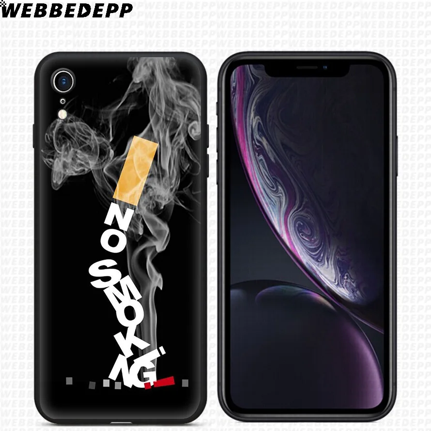 WEBBEDEPP Мягкий силиконовый чехол для сигарет не курит iPhone 11 Pro Xr Xs Max X или 10 8 7 6 6S Plus 5 5S