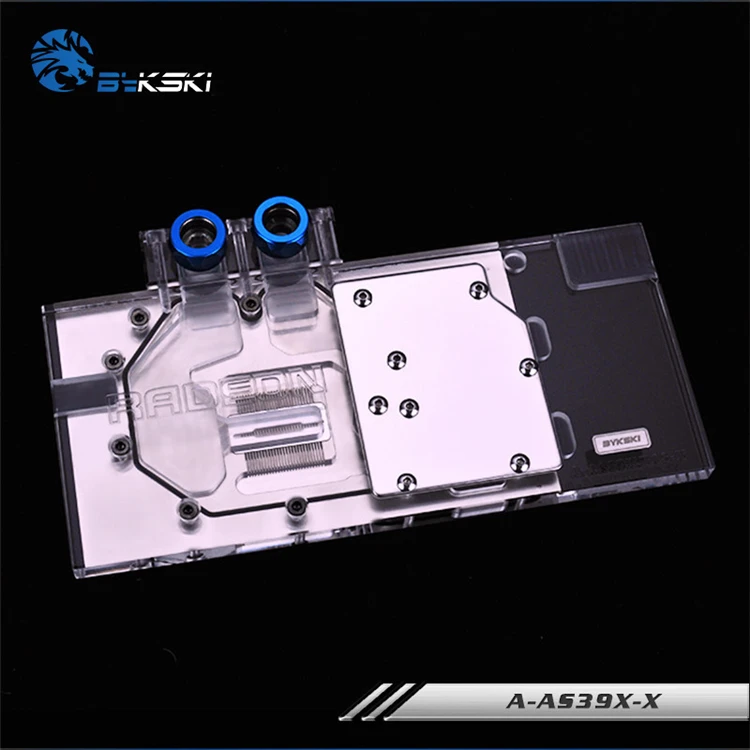 BYKSKI полное покрытие графическая карта блок использовать для ASUS STRIX-R9-390-DC3OC-8GD5-GAMING видеокарта медный блок RGB светильник