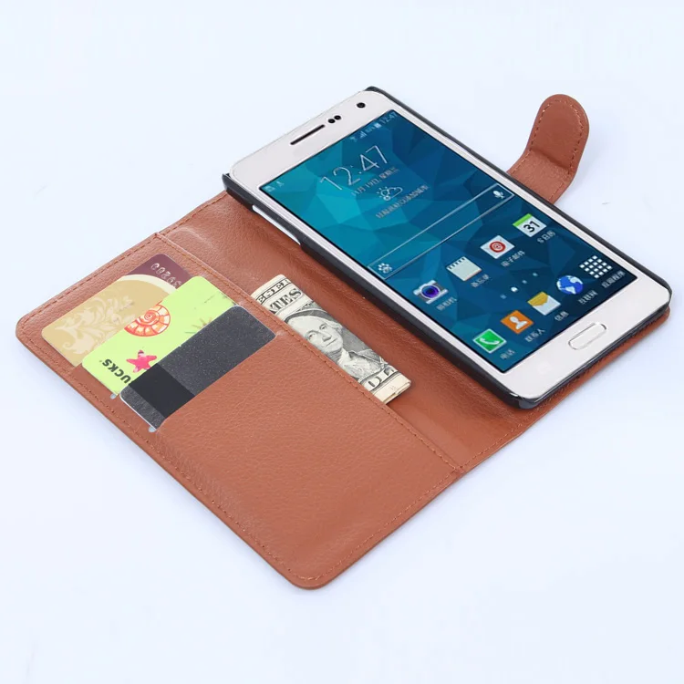 Для samsung Galaxy A7 2015 чехол с личи Роскошный из искусственной кожи для телефона задняя