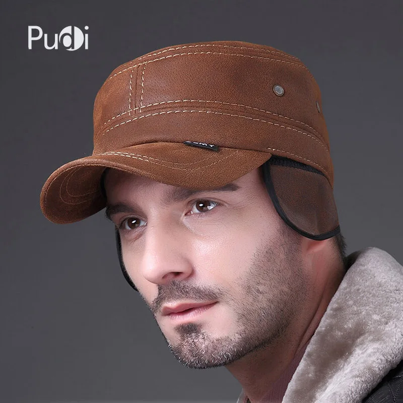 HL019 Genuine Leather baseball cap Fashion Box Hat/CAP  2020 new men brand army Nubuck leather cap hat