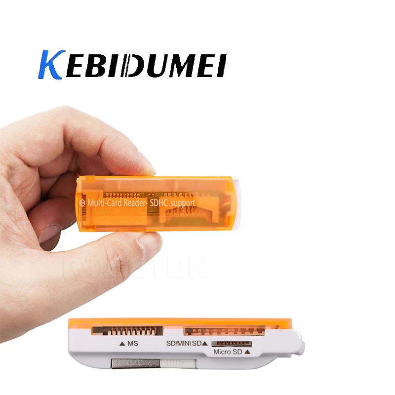 

kebidumei USB 2.0 all in 1 Memory Stick Multi Card Reader RS-MMC MS SD TF MMC SDHC MiniSD XD Card for Win XP 7 8 Vista Mac OS