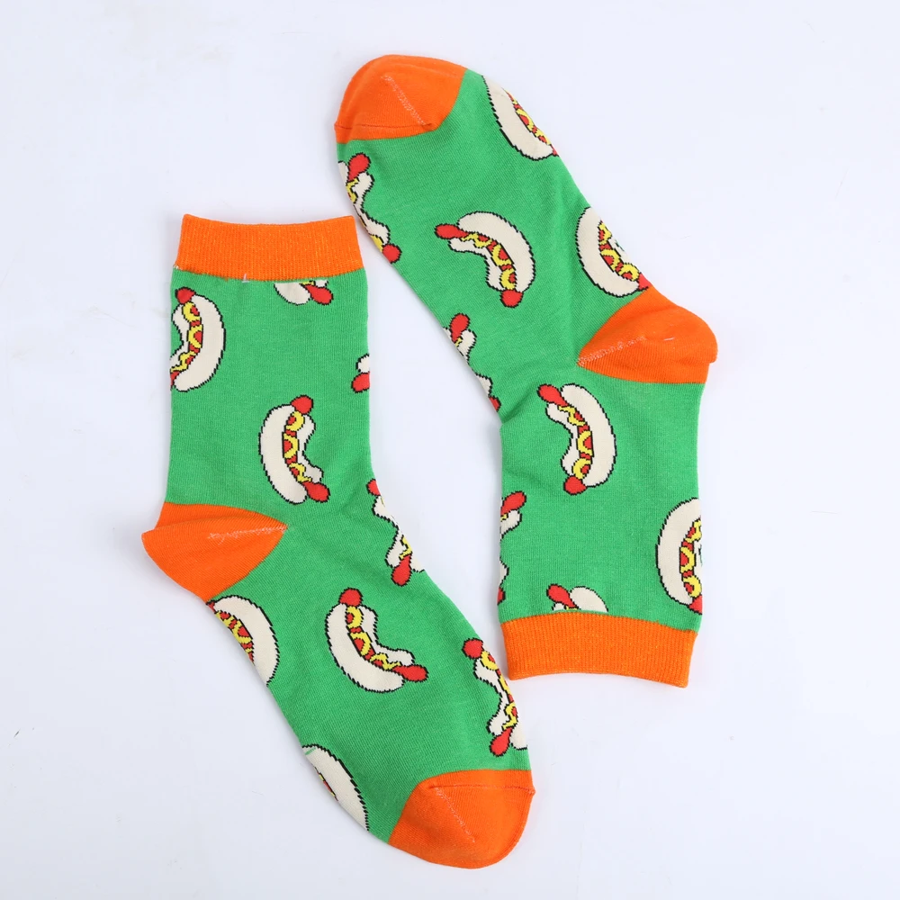 Женские носки Modeager мягкие хлопковые с героями мультфильмов картофелем фри