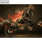 Алмазная 5D картина сделай сам с мотоциклом лошадью, квадратная круглая стразы, хобби, ремесла, мозаика, подарки ручной работы, вышивка крестиком, украшение для дома