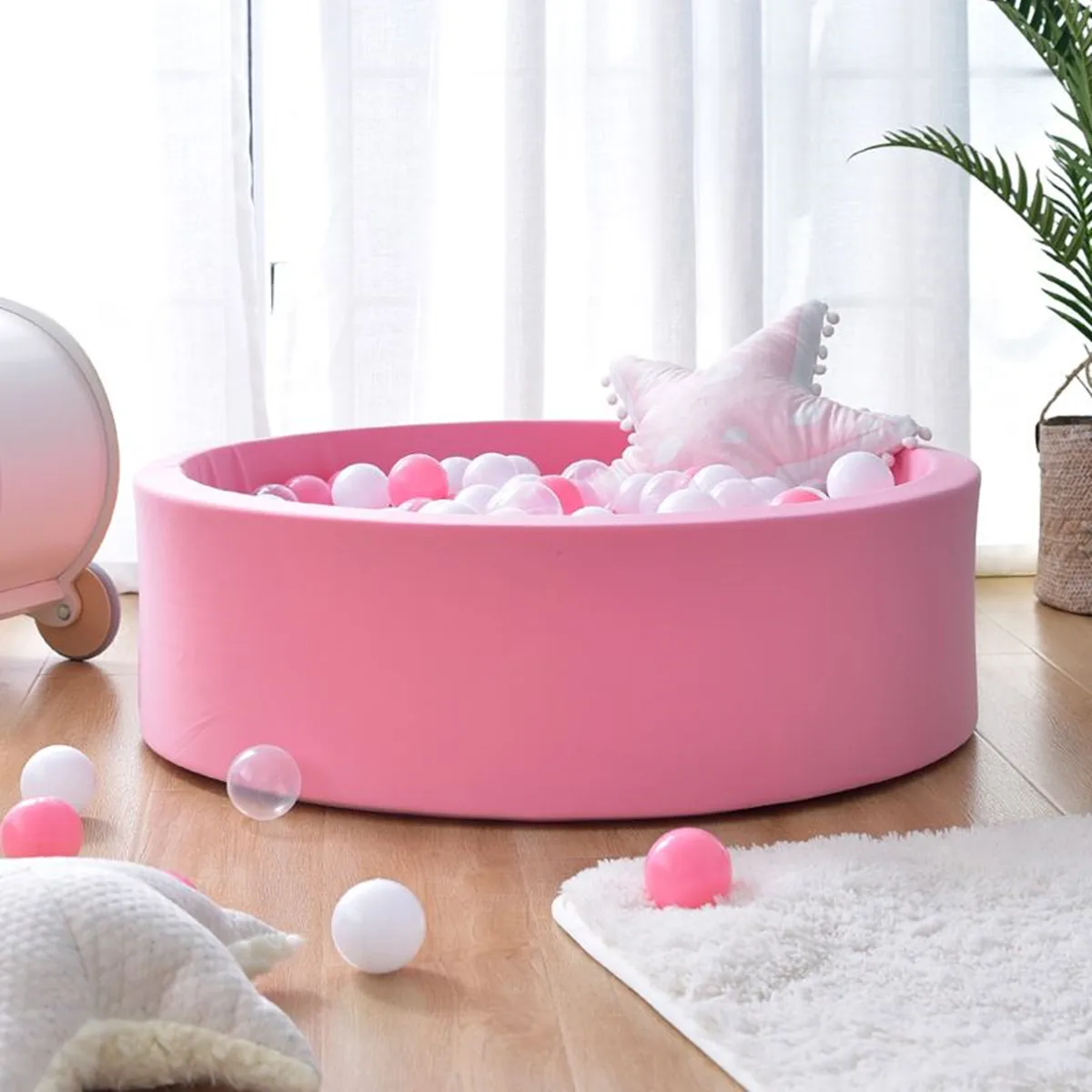 Pink Balls Pool 90 см круглая губка бассейн мяч ямы мягкая детская игровая палатка 200 шт океанские шарики бассейн игрушки Дети на открытом воздухе забавные спортивные игрушки - Цвет: Pink Balls Pool