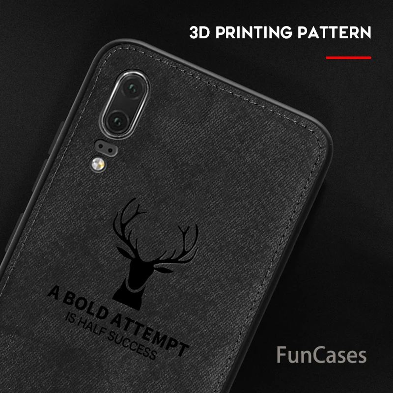 For Huawei P20 P10 Lite Plus P Smart Deer Silicon TPU Cloth Texture Case Mate 20 10 Pro Fundas | Мобильные телефоны и