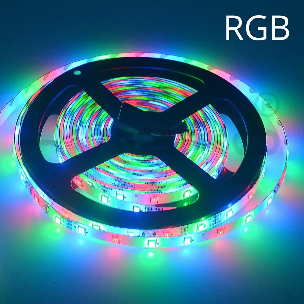 5 м 2835 Водонепроницаемая светодиодная лента RGB Настольный светильник 12 В постоянного тока 300 светодиодов гибкий ночной Светильник ing украшение дома лампа лента Праздничная лампа