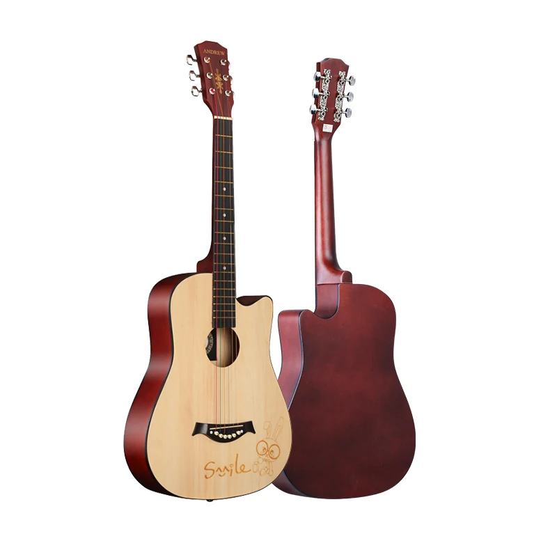 burlywood rabbit Andrew 38 дюймов Акустическая гитара классического дизайна липа sapele гитара - Цвет: burlywood rabbit
