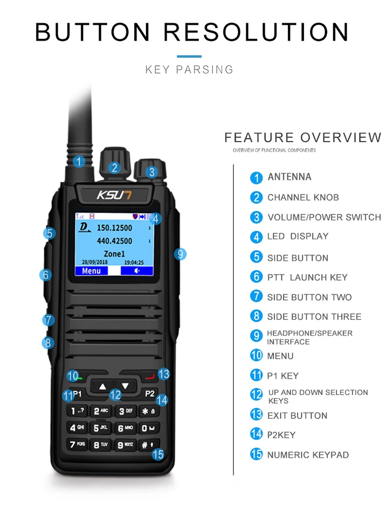 U/V двухдиапазонный Профессиональный fm-передатчик DMR7-D2 Любительское радио оборудование с DTMF Walkie Talkie