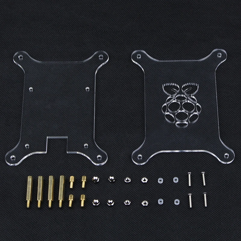 Акриловый чехол для Raspberry Pi 4 прозрачный с логотипом совместимый 3 Model B 3B Plus|case with