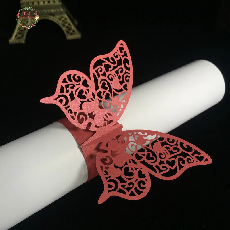 40 шт. держатель для салфеток свадебных салфеток|butterfly napkin rings|for weddingparty favors |