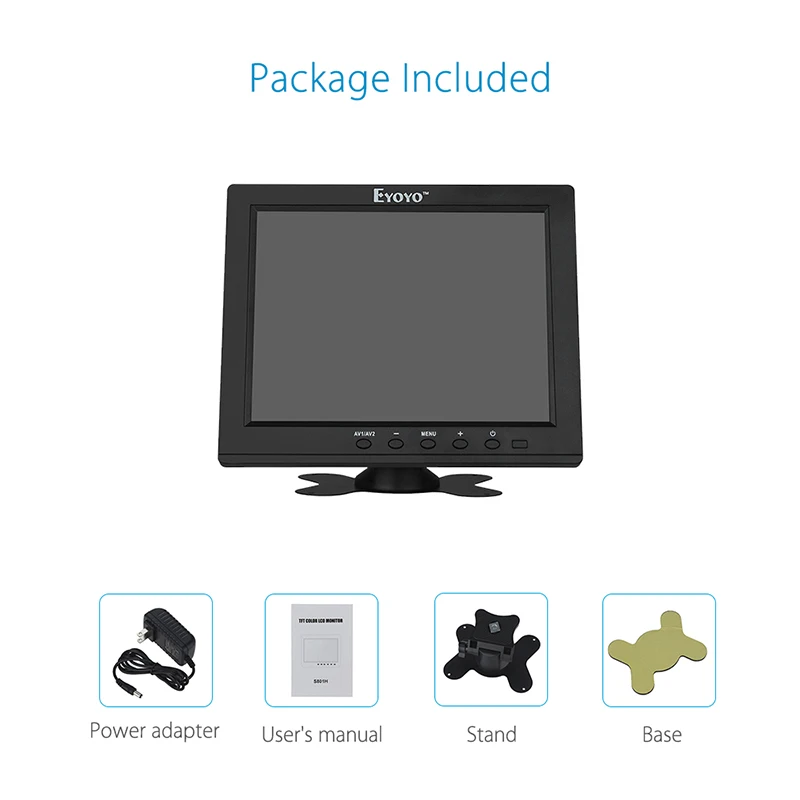 EYOYO EM08B 8 дюймов TFT lcd цветной монитор с VGA HDMI видео входным интерфейсом ips экран для