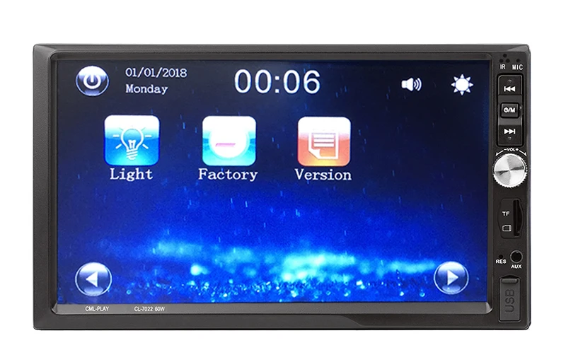 Радио автомобиля Bluetooth FM AUX USB Авто Аудио плеер Зеркало Ссылка для Andriod 2 Din Авторадио с камерой заднего вида дистанционное управление