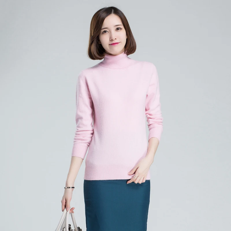 Top Clothing women/Ladies keep worm Wool Sweater Female Turtleneck Pullover Cashmere long sleeve korean plus size | Женская одежда