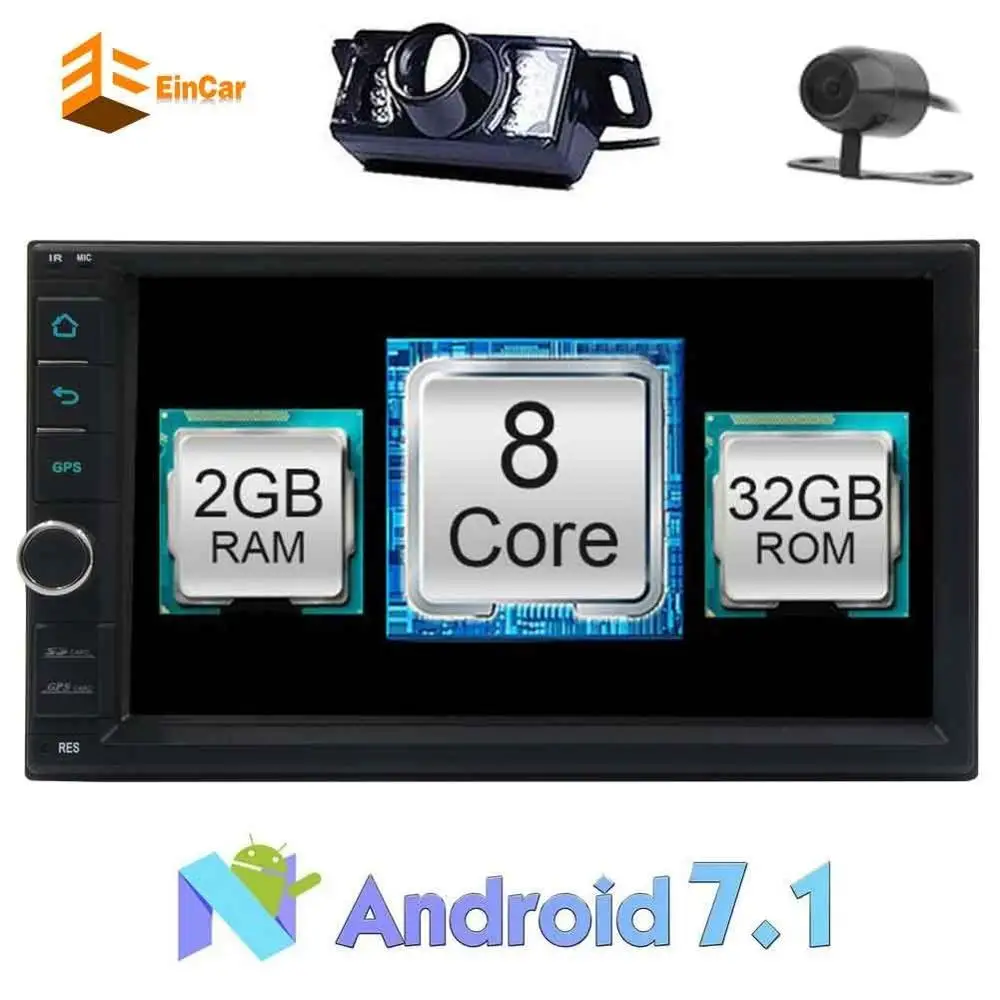 7 дюймов Автомобильный Радио Стерео Android 1 2 шумовое головное устройство авто gps Wi Fi