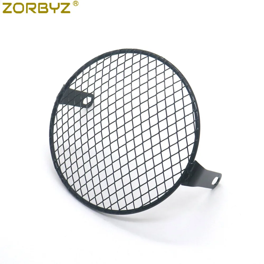 ZORBYZ 6," Ретро Винтаж мотоцикл черный Гриль боковое Крепление Фары маска для CG125 GN125 кафе гонщик на заказ