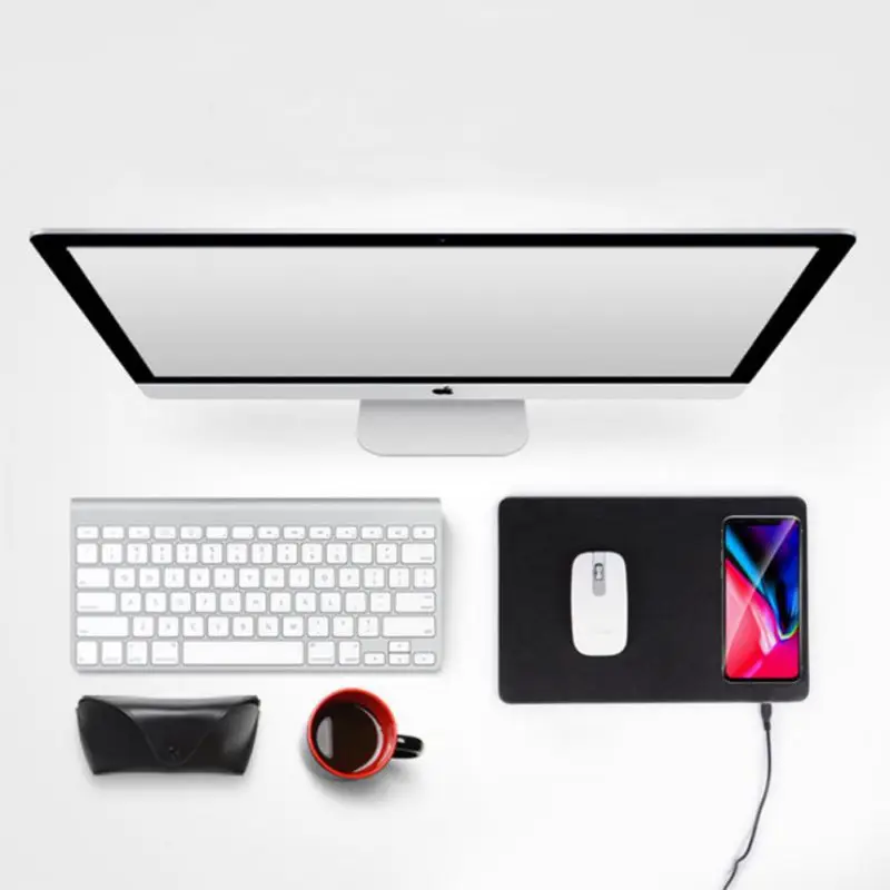 Qi Беспроводное зарядное устройство Зарядка коврик для мыши iPhone X 8 8Plus samsung S9 Plus S7 S6