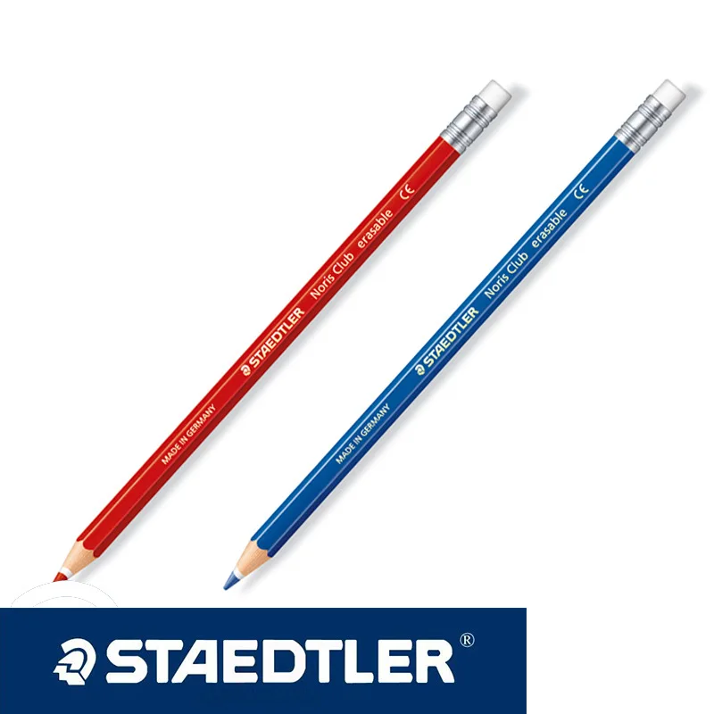12 шт. STAEDTLER 14450 Noris Club стираемый цветной карандаш красный синий цвет|coloured pencils|pencil