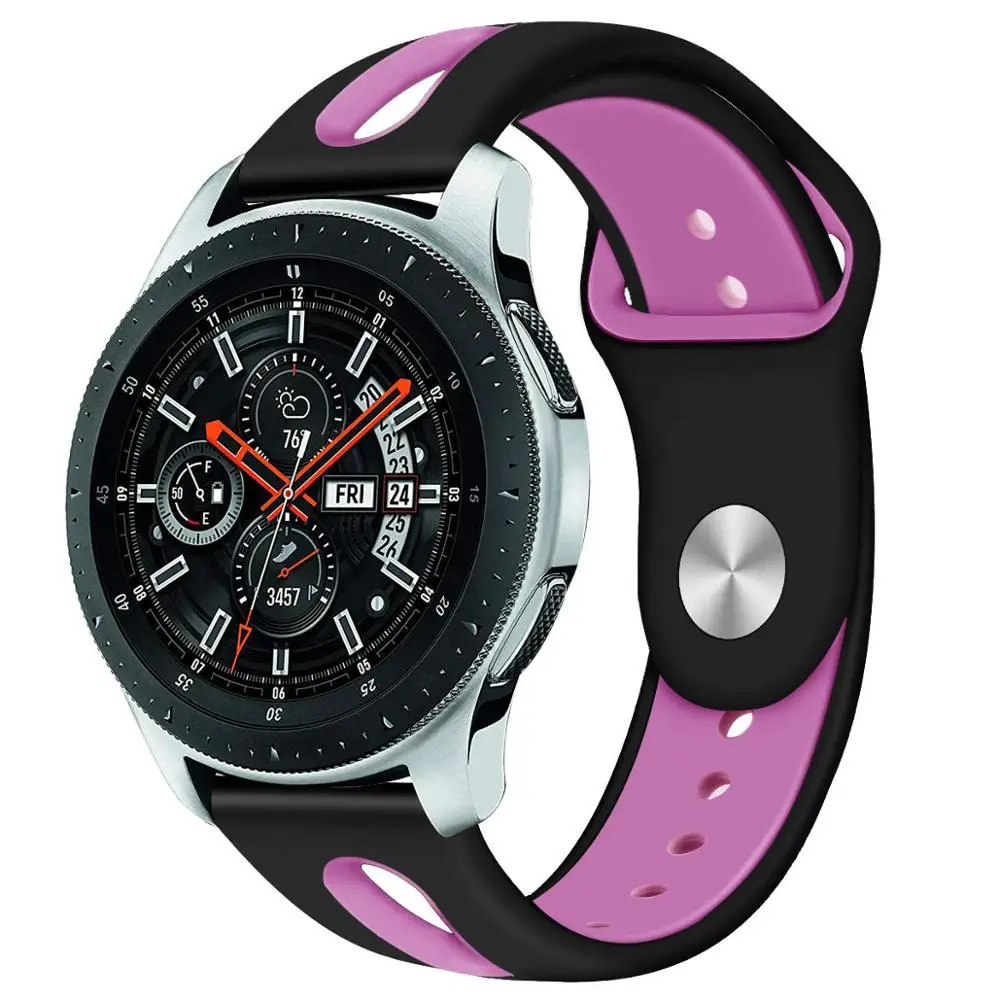 22 мм ремешок для часов samsung Galaxy Watch 46 мм R800 gear S3 классические часы Huami Amazfit силиконовый спортивный ремешок для часов 91030 - Цвет ремешка: 9