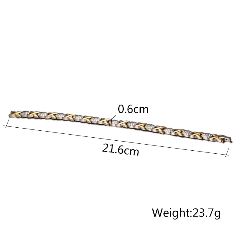 SIZZZ Titanium steel magnetic trend exquisite gold color leaf fashion bracelet&ampbangles for women | Украшения и аксессуары