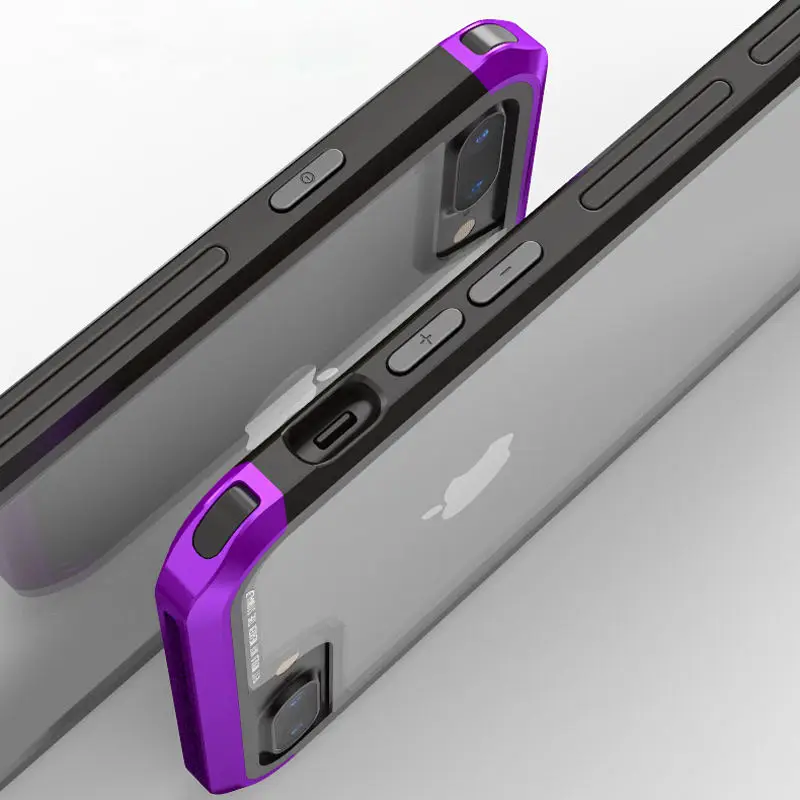 Чехол для iphone X XR XS Max металлический бампер Роскошный Алюминиевый 7 8 Plus 6 6s plus