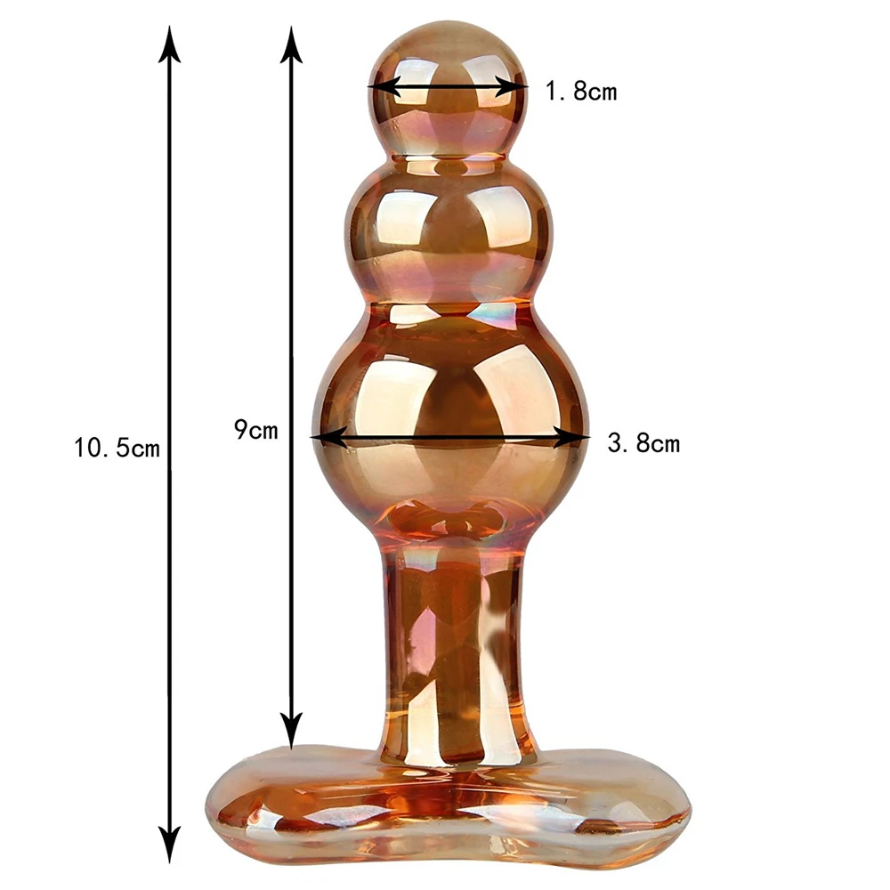 Pyrex glass dildo fake penis crystal anal beads butt plug prostate massager g-spot female masturbation Sex toys for women men |