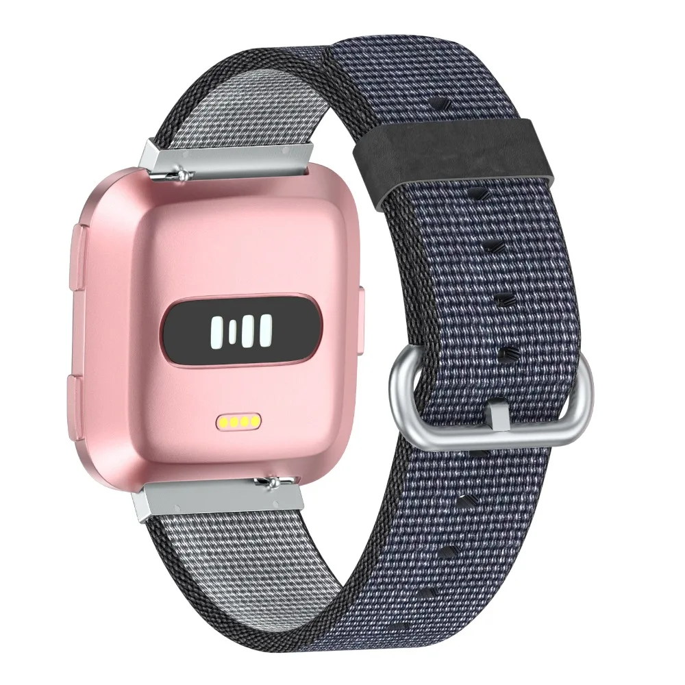 Наружная нейлоновая плетеная холщовая ткань Quick Release Watch Band для Fitbit Versa Lite/Fitbit