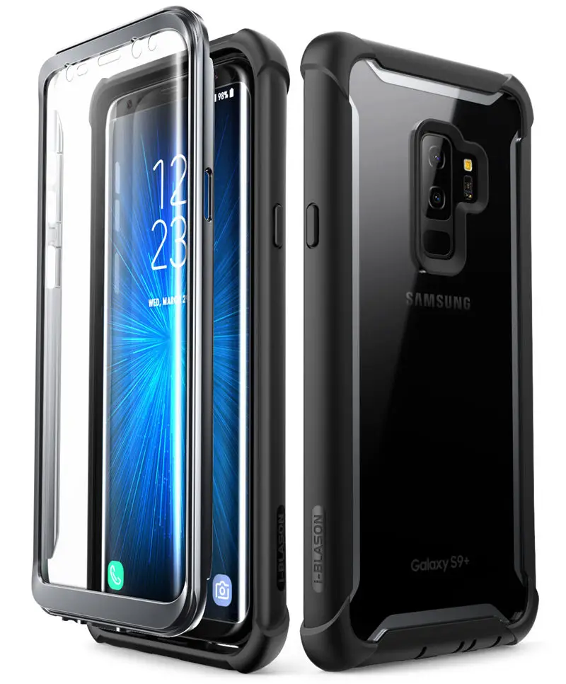 Black Для samsung Galaxy S9 Plus чехол выпуск i-Blason Ares полный корпус Прочный Прозрачный Бампер чехол со встроенной защитной пленкой - Цвет: Black