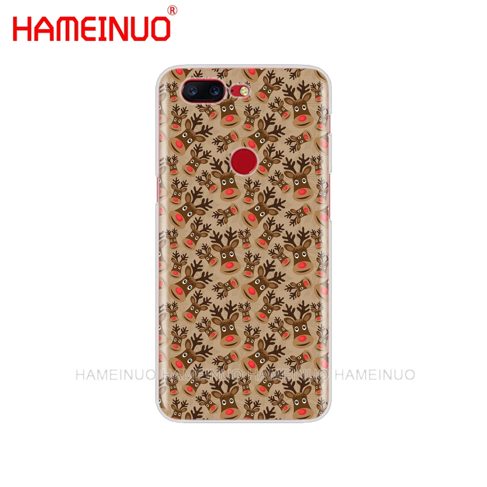 HAMEINUO Милый лось Рождество олень мультфильм год чехол для телефона для Oneplus one plus 6 5T 5 3 3t 2 X A3000 A5000 - Цвет: 43234