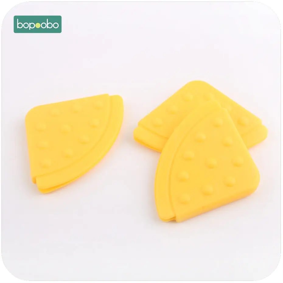 yellow corner Bopobo 3 шт. Подвеска-прорезыватель для зубов нагрудники Аксессуары детский Прорезыватель в виде уголка Прорезыватель без BPA Безопасный и натуральный сплошной цвет детский Прорезыватель - Цвет: yellow corner