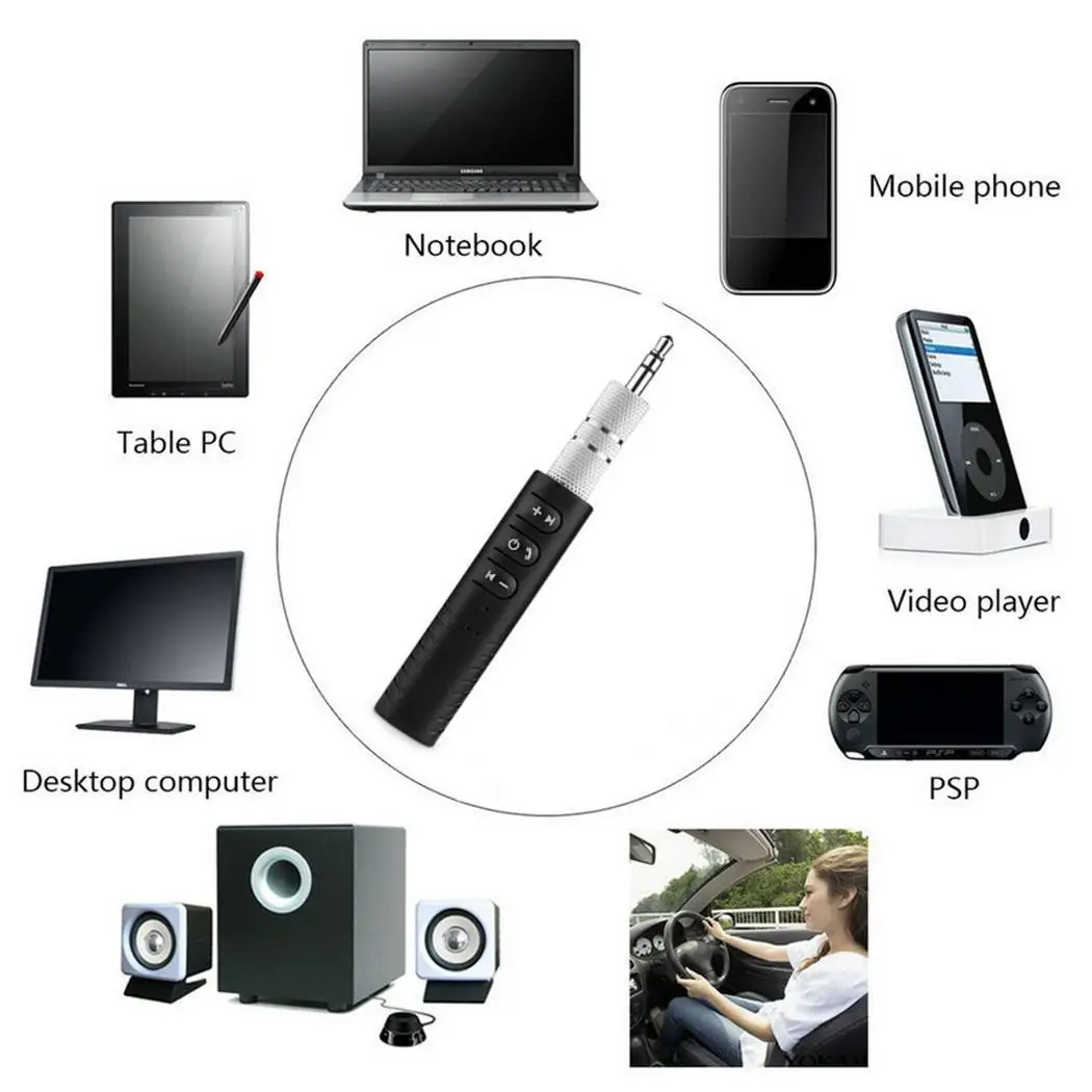Беспроводной Bluetooth приемник 3 5 мм разъем аудио Музыка внутри автомобиля воротник