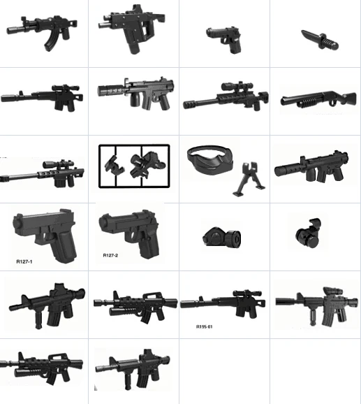 15 шт./лот Decool военное оружие пистолет Ak47 MP5 M4A1 98K спецназ Солдат фигурки MOC