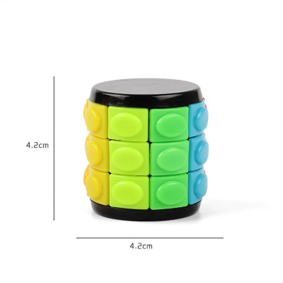 3 layers Zxz New 3d Rotate Slide Babylon Tower Stress Cube Puzzle Toy Cube Kids Adult Color Cylinder Sliding Puzzle Sensory Toy - Цвет: 3 layers