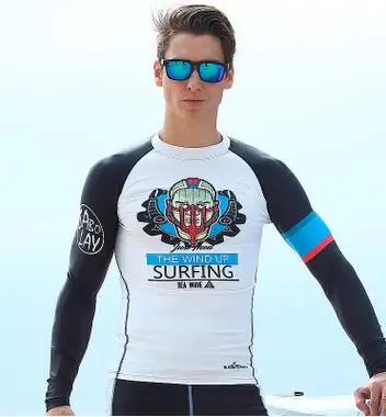 clothes SABOLAY Мужская одежда для плавания с длинными рукавами солнезащитный экран для дайвинга гидрокостюм Быстросохнущий УФ-защита пляжные купальники для серфинга костюм - Цвет: clothes