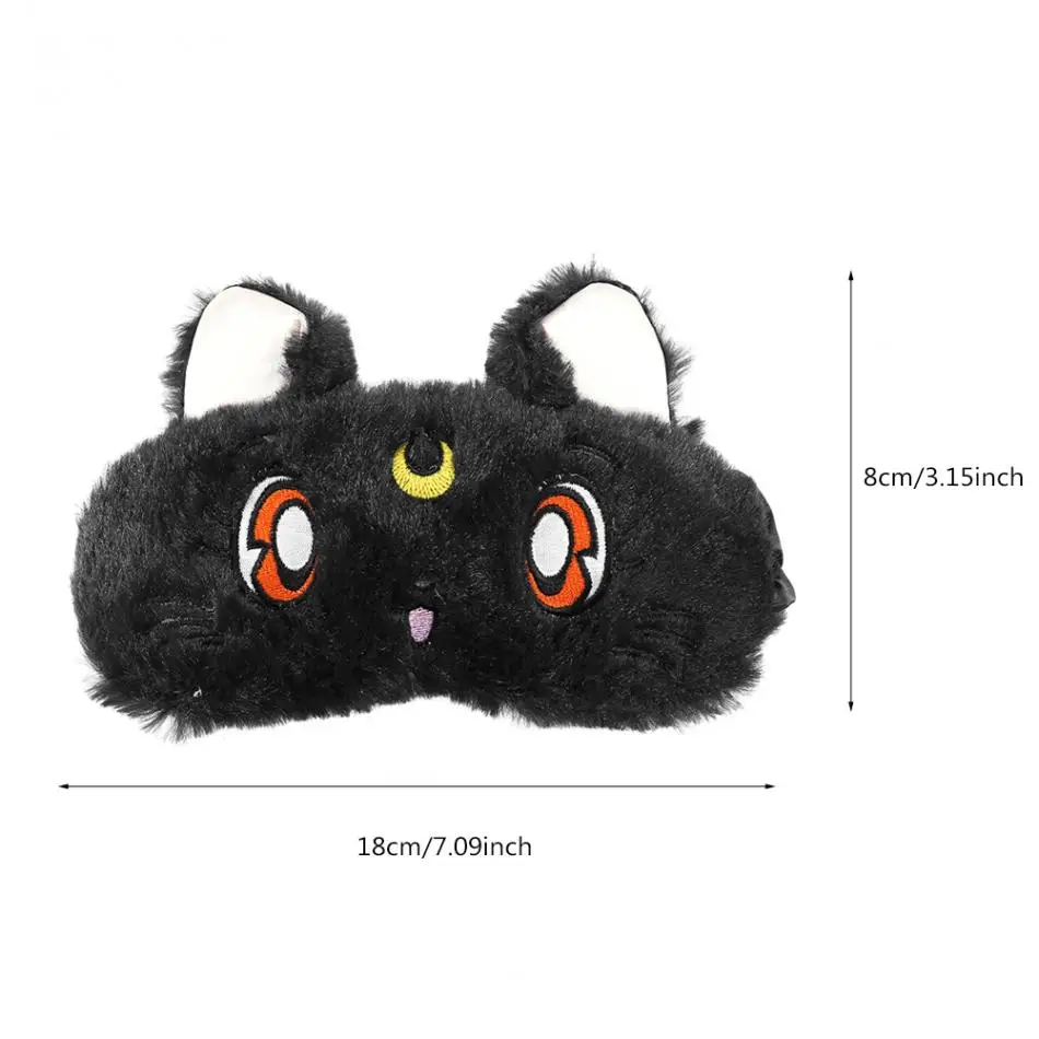 Маска для сна с мультяшным рисунком плюшевая повязка на глаза симпатичная маска