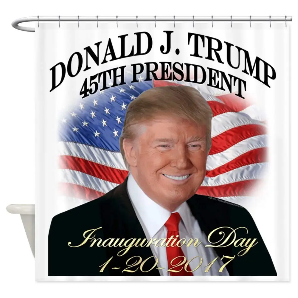 Трамп инаугурация улыбка декоративная ткань 3D печать занавеска для душа|Шторы