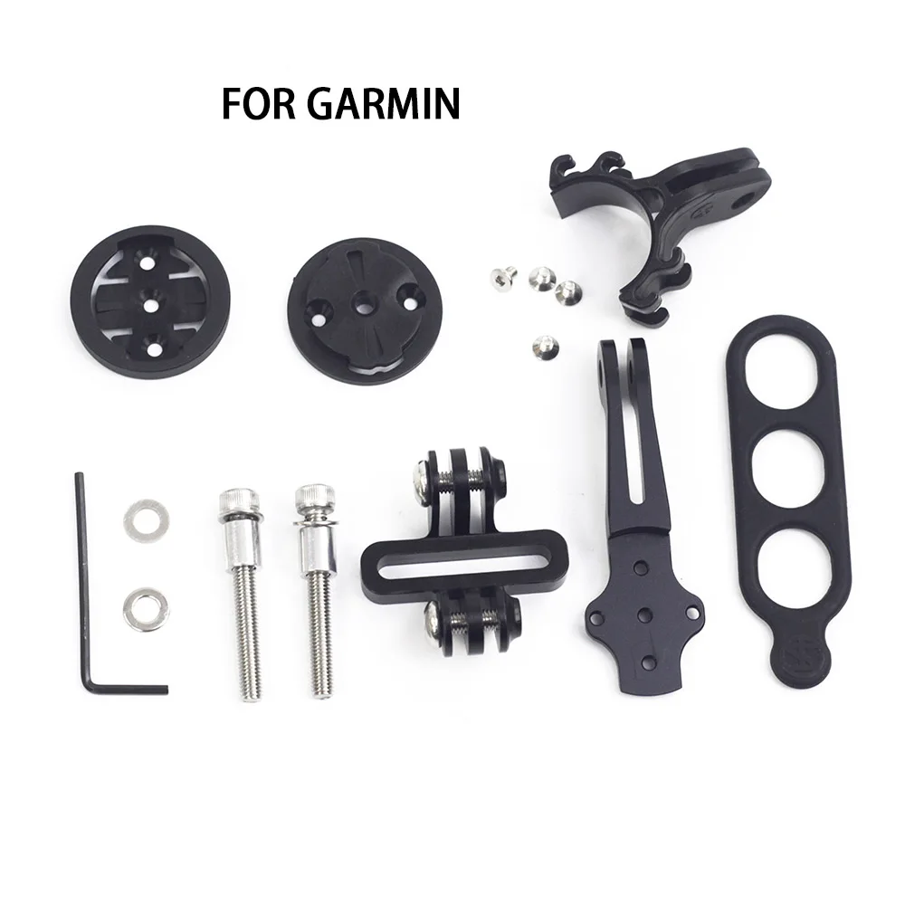 set for garmin TRIGO двойное крепление для камеры держатель для фары компьютерное крепление для GARMIN WAHOO Elemnt болт Cateye гигантские компьютеры регулируемое крепление - Цвет: set for garmin