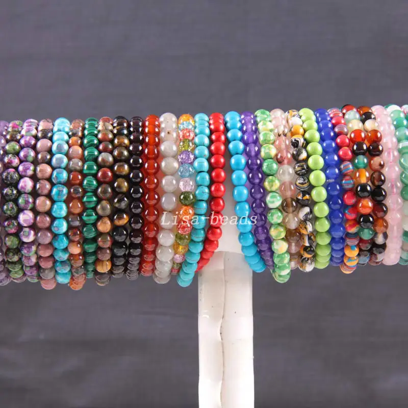 Ювелирные изделия подарок шнур эластичный браслет 6 мм круглые бусины