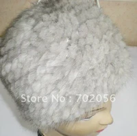 MINK FUR Knitted HAT Women Winter FASHION LUXURY warm 5pcslot 2291