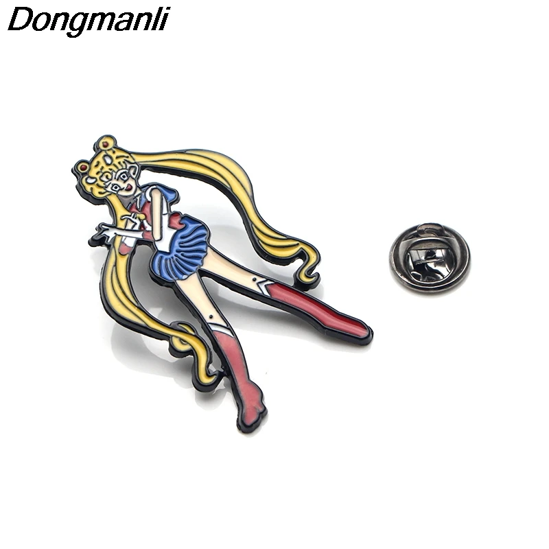 P3224 Dongmanli Moon Girl металлические эмалевые булавки и броши для женщин мужчин булавка
