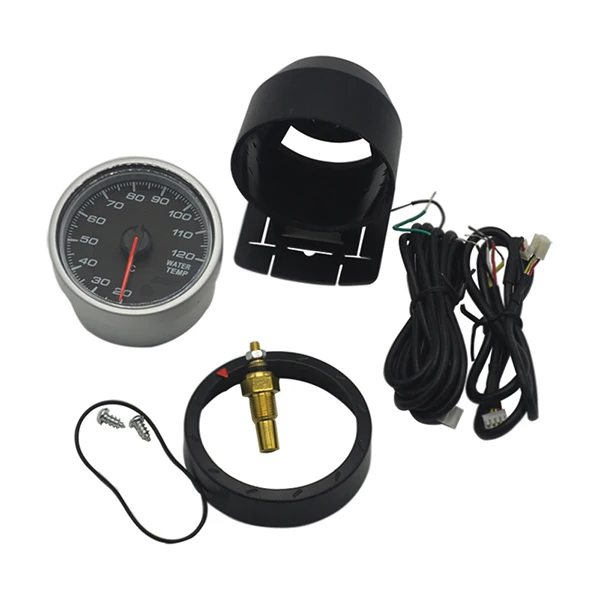 Water temp gauge Дракон манометр 60 мм черный указатель авто мотоцикл Температура воды Манометр измеритель температуры белый и красный светильник - Цвет: Water temp gauge