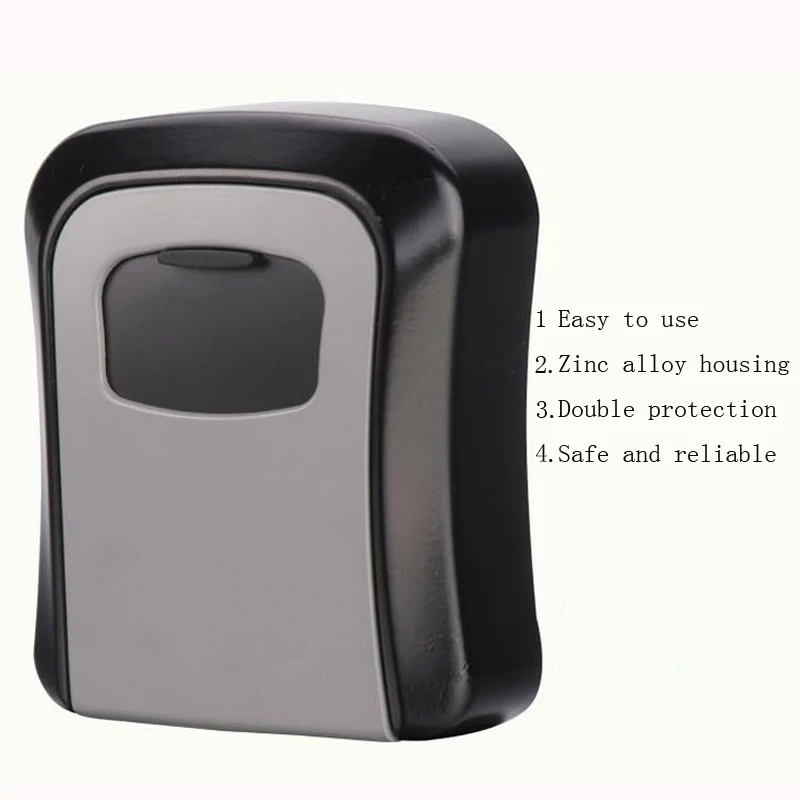 Клавиша блокировки настенный Алюминий брелок для ключей из Сейф всепогодный 4