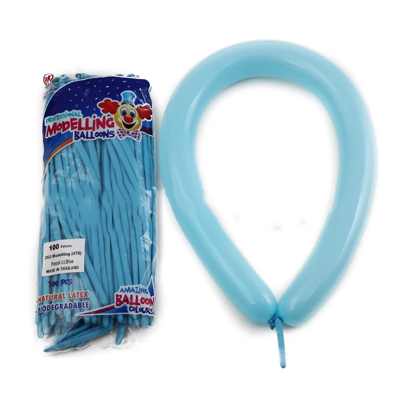 light blue 2 г DIY Художественный шар для вечеринки, дня рождения, свадьбы, украшения 100 шт уплотненные Волшебные длинные животные, завязывание изготовление воздушных шаров из латекса - Цвет: light blue