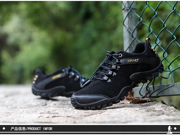 Уличная спортивная мужская походная обувь из натуральной кожи; дышащая Нескользящая Треккинговая обувь; мужские кроссовки; zapatillas de trekking men