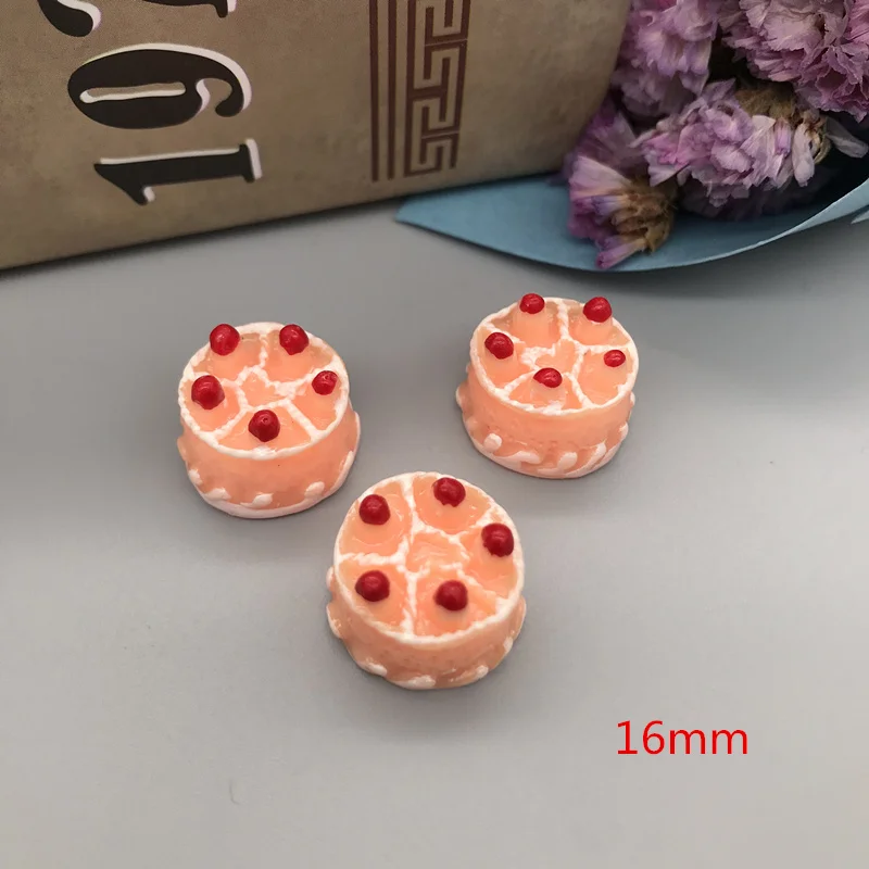 as picture Кавайный клубничный торт. Смола моделирование пищи Flatback кабошон для украшения телефона, ремесла делая DIY - Цвет: as picture