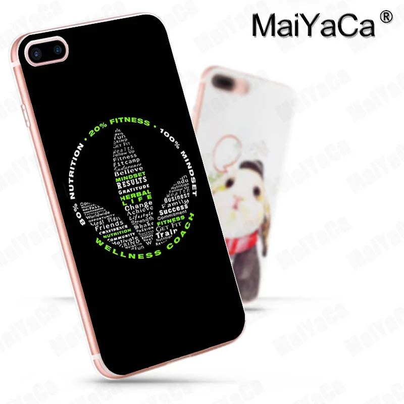 

MaiYaCa Black and green Herbalife Solid Color Ultrathin Fashion phone case for iPhone 8 7 6 6S Plus X 10 55S SE XS XR XS MAX